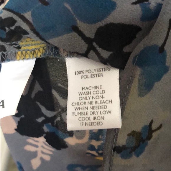 The Loft sheer cap sleeve floral peplum blouse - Picture 4 of 6